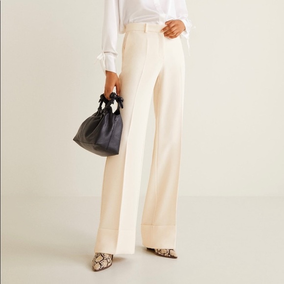 white wide leg palazzo pants